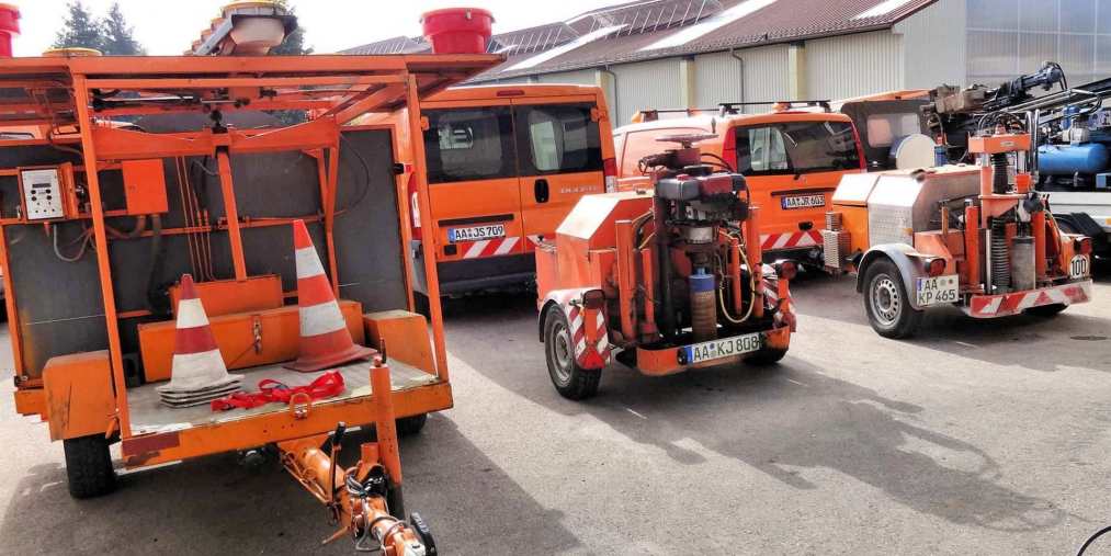 Asphaltbohrgeräte, Sicherungsanhänger
